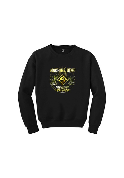 Machine Head Hellalive Siyah Sweatshirt Beyaz