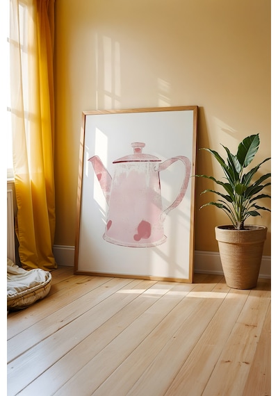Modern Mutfak Estetiği Ahşap Çerçeveli Poster Tablo 43