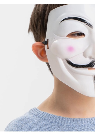 Go İthalat Beyaz Renk Pembe Yanaklı İthal V For Vendetta Maskesi 0 - 99