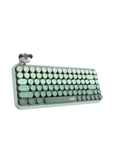 308ı Çok Renkli Daktilo Tarzı Vintage Kablosuz Klavye