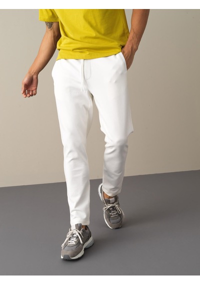 Xint Ekru Regular Fit Pamuklu Sweat Pantolon 380127 Beyaz