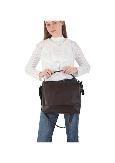 Erzeno Hakiki Deri Unisex Kahverengi Laptop Çantası Notebook Çantası Macbook Çantası Ve Evrak Çantası Kahverengi - 771182288 Kahverengi
