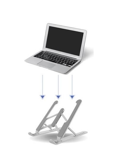 Büro Ev Ofis Bilgisayarı İçin Katlanır Ayarlı Plastik Dizüstü Notebook Yükseltici Sehpası