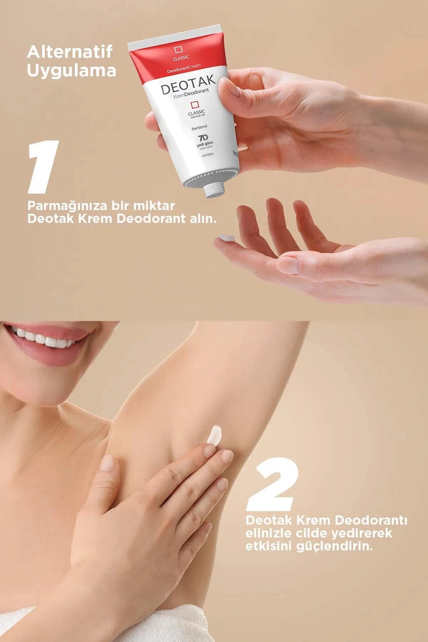 Deotak Classic Koruma 7 Güne Kadar Etkili Krem Deodorant 3 x 35 ML