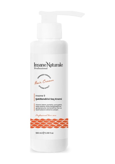 Kıvırcık Saçlar İçin Bukle Belirginleştirici Saç Bakım Kremi Insane 9 100ml