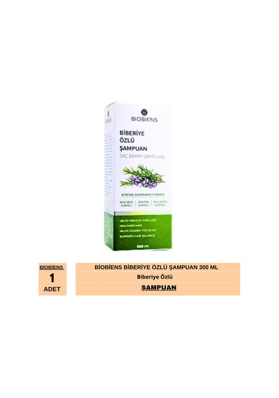 Biobiens Biberiye Özlü Şampuan 300 Ml