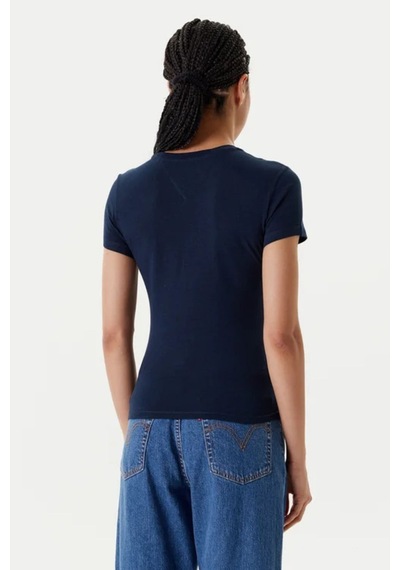 Tommy Jeans Tjw Slım Essentıal Logo2 Tee Ext Lacivert