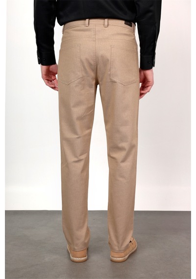 İmza Koyu Bej 5 Cep Slim Fit Pamuklu Pantolon 1003260170