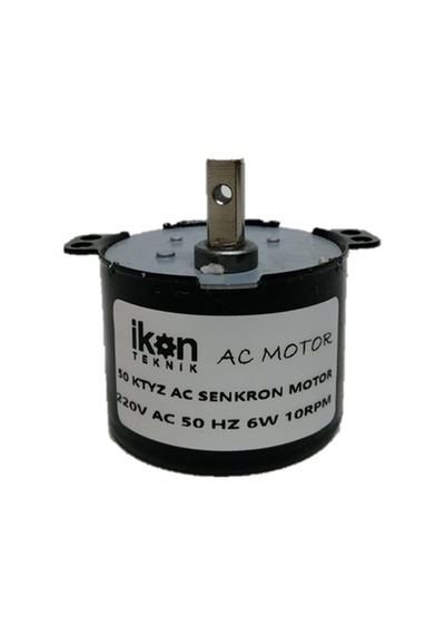 İKON TEKNİK AC SENKRON MOTOR 50 KTYZ 6 Watt 10 RPM 220 Volt KULUÇKA ÇEVİRME MOTORU - VİYOL MOTORU