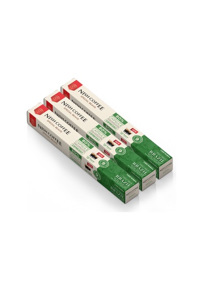 Nish Coffee Single Orijin Kapsül Kahve Kahve Brasil Nespresso Uyumlu 3lü Set 30 Kapsül Kapsül Kahve