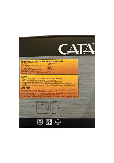 Ct-9180 3680w 16 Amper Mekanik Zaman Saati 8 Adet