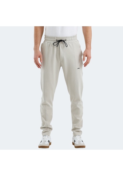 Slazenger VURAL Erkek Cepli Dar Paça Bej Eşofman Altı