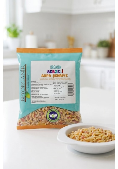 Organik Sebzeli Arpa Şehriye % 25 100gr Pestisit Ve Aflatoksin Analizli 100 G