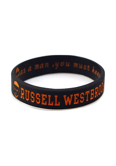 Russell Westbrook Portreli Siyah Basketbol Nba Bileklik Siyah Siyah