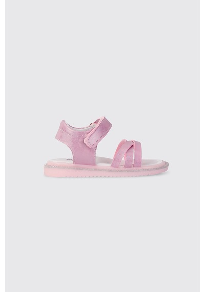 Panço Kız Bebek Pembe Sandalet 2612gb10021