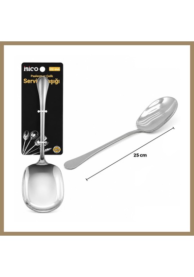 Bezos Krom 25 Cm Metal Servis Kaşık 22