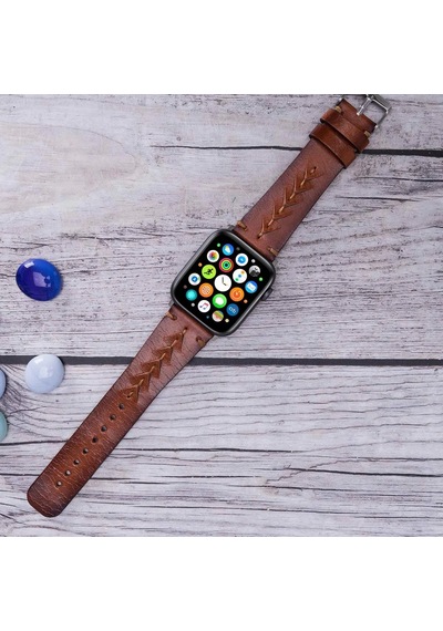 Apple Watch Uyumlu Deri Kordon 42-44-45mm Rst2ef Boras Diğer