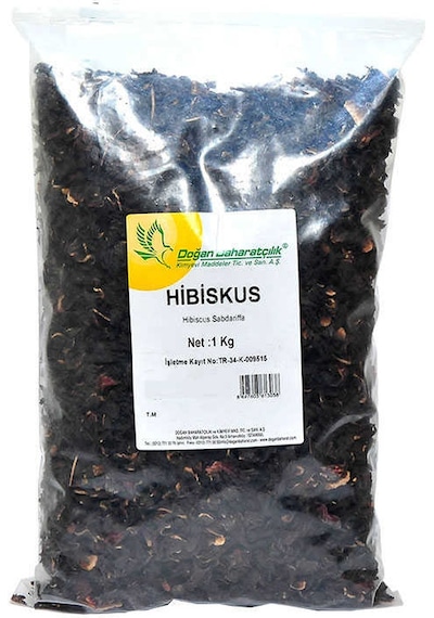 Afrika Bamya Çiçeği Hibiskus Mekke Gülü Doğal 1000 Gr Paket