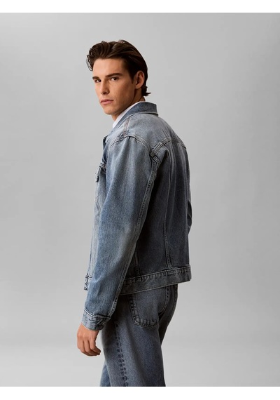 Calvin Klein Andrew Classıc Truck, We9 Mavi Erkek Kot Ceket