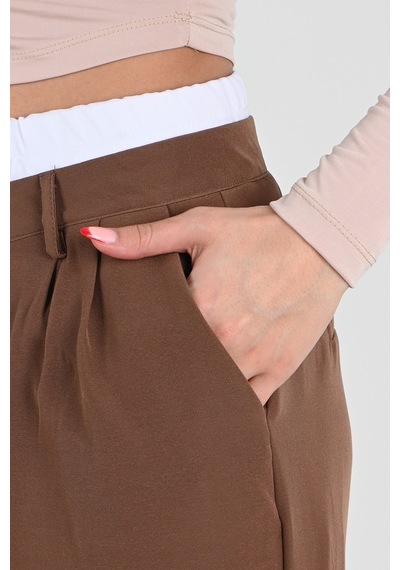 Koza Butik Kadın İspanyol Paça Yüksek Bel Pantolon 6248-24 001