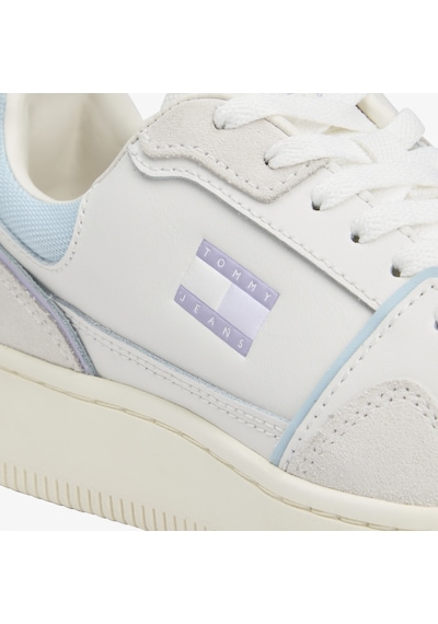 Tommy Hilfiger Tommy Jeans Retro Basket Kadın Beyaz/mavi Spor Ayakkabı En0en02818 Beyaz