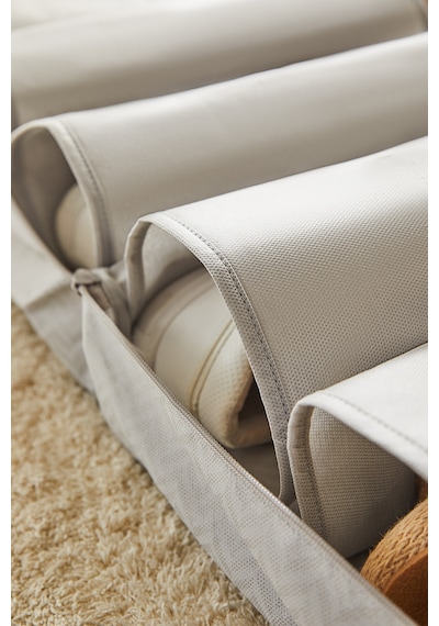 Ocean Home Textile Gri Balıksırtı Ayakkabı Taşıma Seyahat Çantası 36 X 41 X 20 Cm