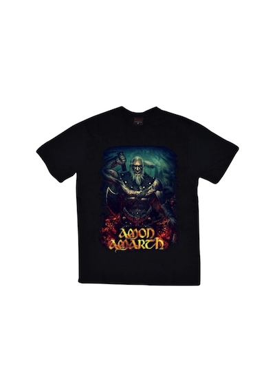Stoned&Fame Unisex Siyah Amon Amarth Baskılı T-shirt SIYAH