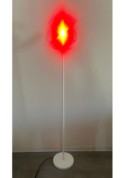 Yüceeller Rgb Modern Led Lambader Dim Edilebilir Siyah