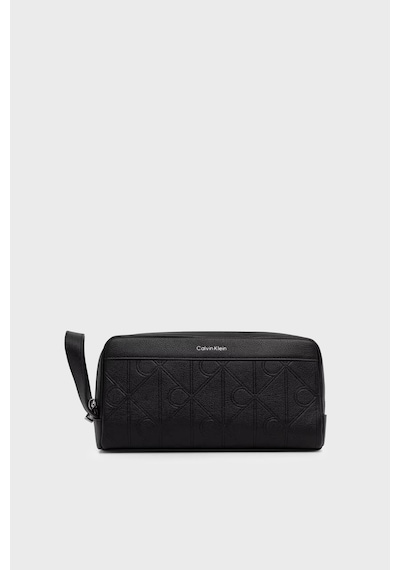 Calvin Klein Logolu Tek Saplı Traş Çantası Lv04d1219gub1 Erkek Traş Çantası Lv04d1219g Ub1 Siyah