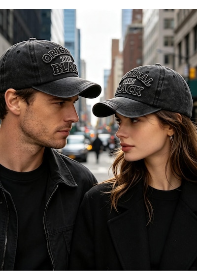 Valkyrie Original The Black Nakışlı Unisex Beyzbol Şapkası Vintage Eskitme Pamuk Ayarlanır Siyah