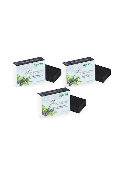 Agarta El Yapımı Doğal Sabun 150gr Ardıç Katranı 3 Lü Set