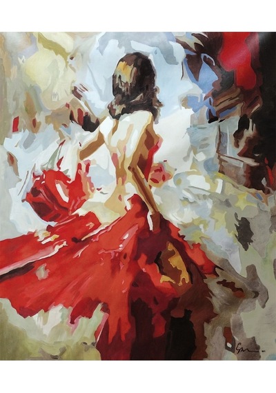 Nü Figür El Yapımı Yağlı Boya Tablo 95x110cm