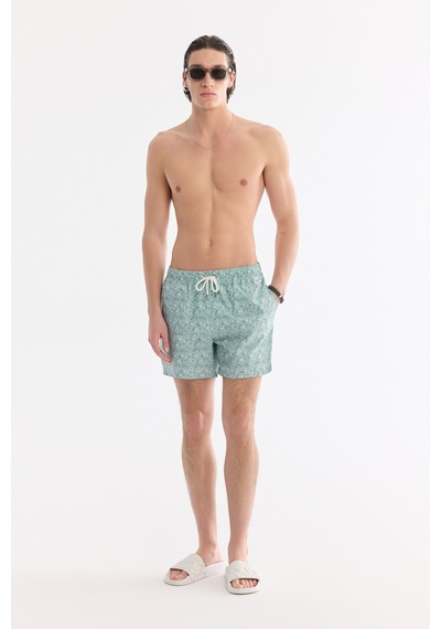 Avva Erkek Mint Yeşil Hızlı Kuruyan Baskılı Çantalı Relaxed Fit Deniz Şortu A61y3812 Mint Yeşili