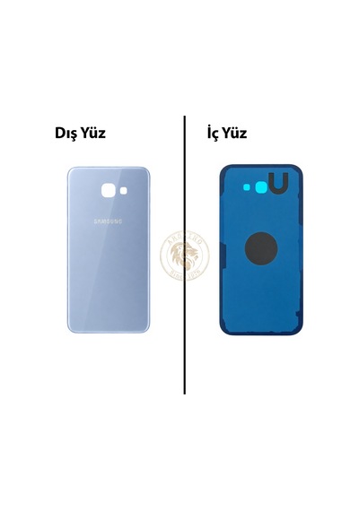 Samsung Galaxy A7 2017 A720 Mavi Renk Arka Kapak Arka Cam Batarya Kapağı Pil Kapağı Lazer Kesim Back Cover Galaxy A7 2017 Uyumlu