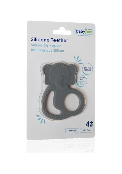 Babyjem 808 Silikon Fil Dişlik Gri