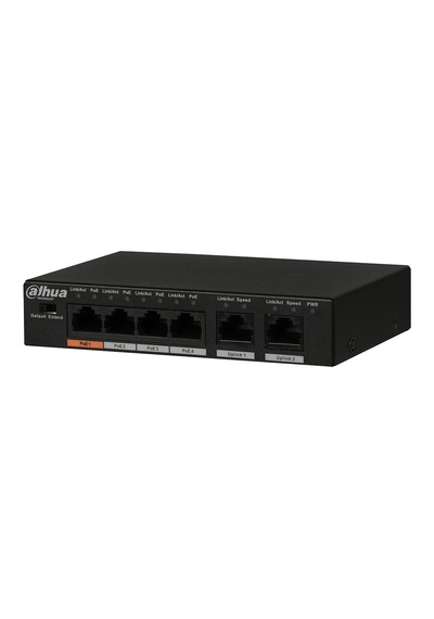 Dahua Pfs3006-4et-60-v2, 4 Port, Megabit, Poe 60w, 2 Port Uplink, Yönetilemez, Masaüstü Switch