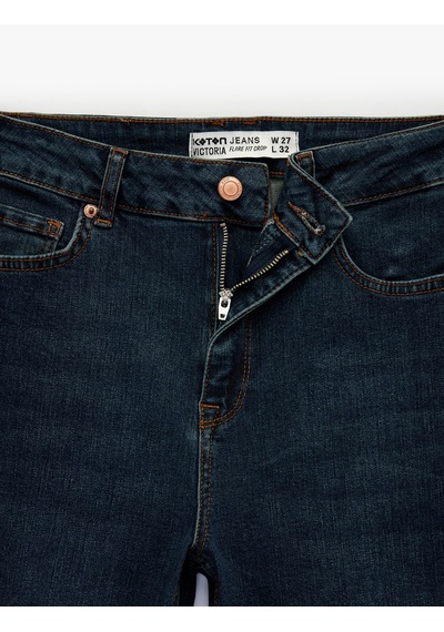 Koton Dar Kesim Normal Bel Cepli İspanyol Paça Jean Pantolon - Flare Jeans Koyu İndigo 6sal40013md İndigo Koton Dar Kesim Normal Bel Cepli İspanyol Paça Jean Pantolon - Flare Jeans Koyu İndigo 6sal40013md İndigo