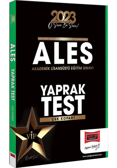 2023 ALES Çek Kopart Yaprak Test- Yargı Yayınları