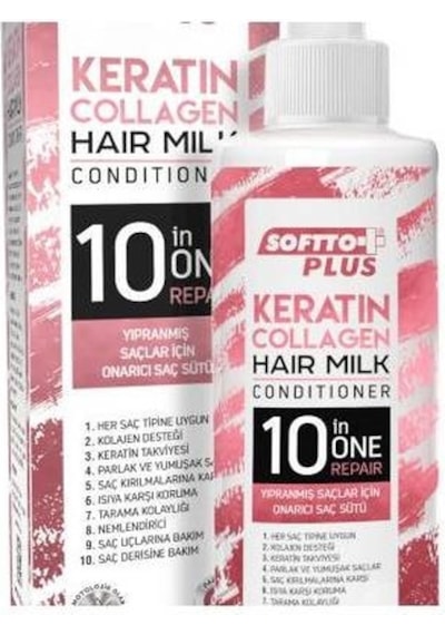Softo Plus Keratin & Collagen Hair Milk Saç Bakım Sütü 250 ML