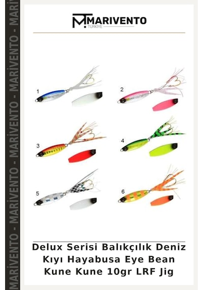 Delux Serisi Balıkçılık Deniz Kıyı Hayabusa Eye Bean Kune Kune 10gr Lrf Jig
