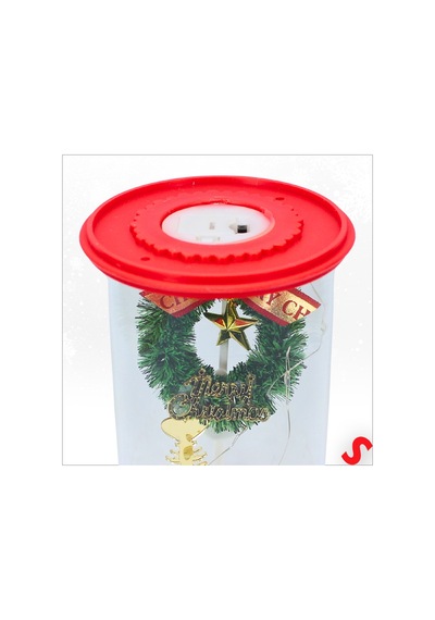 Yılbaşı Led Işıklı Ağaç Ve Geyikli Cam Fanus, 13cm X 8,5cm