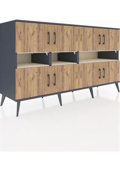Kronos Konsol 8 Raflı 8 Kapaklı 176x59x99 Antrasit-çam/aytaşı Antrasit-çam/aytaşı Kronos Konsol 8 Raflı 8 Kapaklı 176x59x99 Antrasit-çam/aytaşı Antrasit-çam/aytaşı