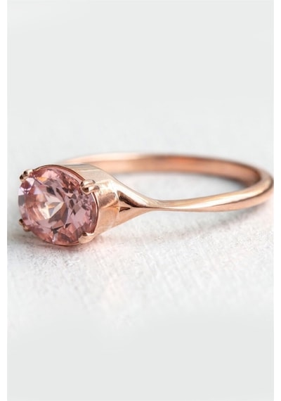 Pembe Kuvars Doğal Taşlı Yüzük - Ak0485