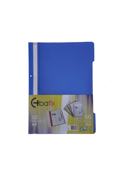 Bafix Telli Dosya Plastik XL Mavi A4 50 Adet