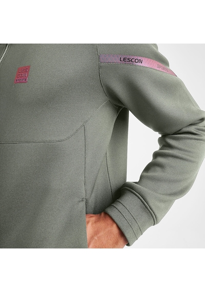 Lescon Erkek Fermuarlı Kapüşonlu Sweatshirt 25n-1128 Haki
