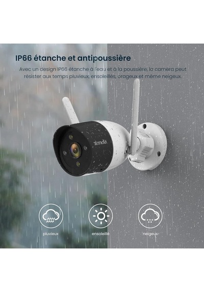 Güvenlik Kamerası Dış Wlan 2k, 3mp Wlan Ip Kamera, İki Yönlü Sesli, 30 M Tam Renkli Gece Görüşü, Ip66 Su Geçirmez, Kişi Tanıma Ve Hareket Algılama, Sd Kart Ve Bulut, Ct6
