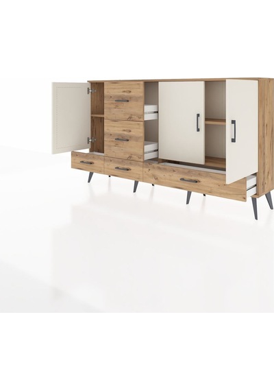 Arges Konsol 4 Raflı 5 Çekmeceli 3 Kapaklı 176x30x99 Çam-aytaşı/çam Aytası/atlas Çam - Atlas Çam Arges Konsol 4 Raflı 5 Çekmeceli 3 Kapaklı 176x30x99 Çam-aytaşı/çam Aytası/atlas Çam - Atlas Çam