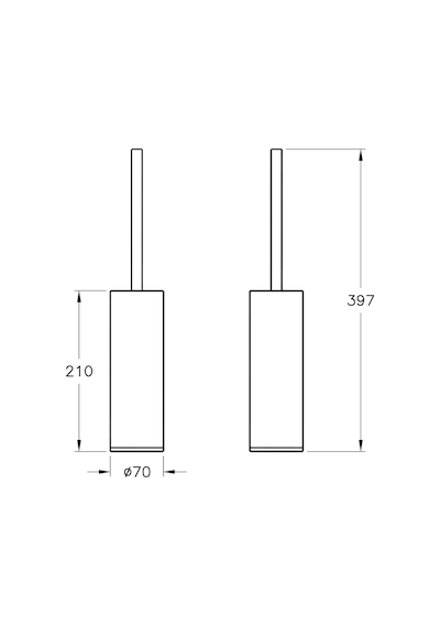 VitrA Origin A4489329 Tuvalet Fırçalığı Yerden Soft Bakır