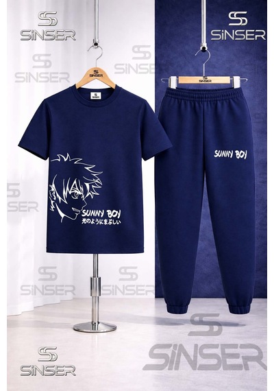 Ss Sinser Çocuk Sunny Boy Byz 3lu Kare Icınde 3lü Tişort Eşofman Takımı Çok Renkli