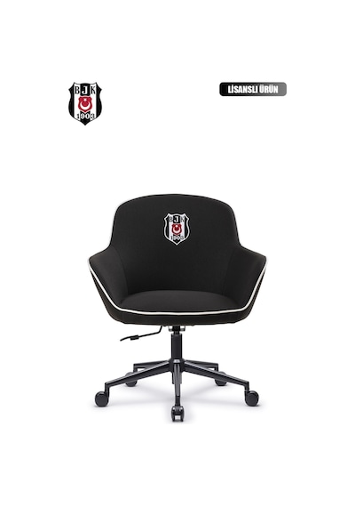 Fanchair X Beşiktaş Icon Siyah Kumaş Çalışma Koltuğu-76 Siyah - Beyaz